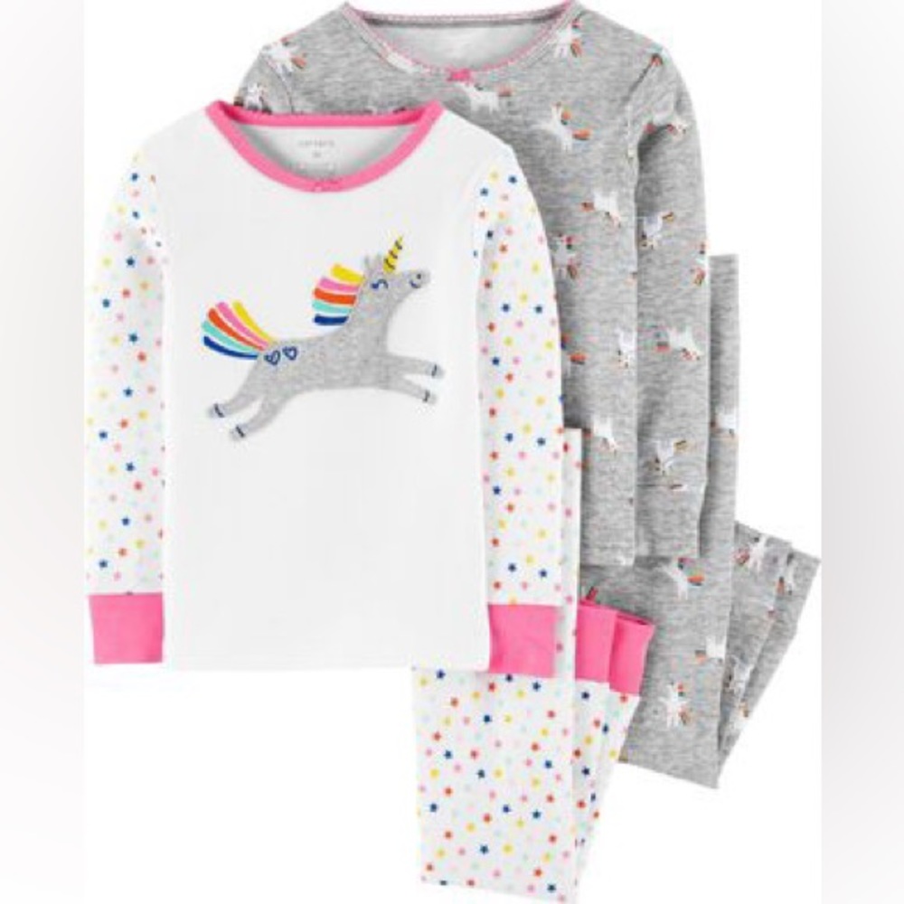 Carter's 4-piece Unicorn and Star PJs, 2T